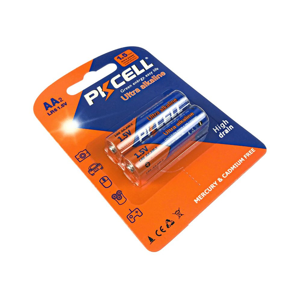 Комплект з 20 батарейок PKCELL Ultra Alkaline AA LR6 1.5V по 2шт./блістер Київ - фото 3