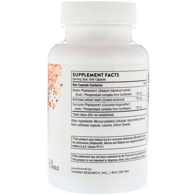 Трави Thorne Research Підтримка Печінки, S.A.T., 60 капсул (THR-73202) Вінниця - фото 2