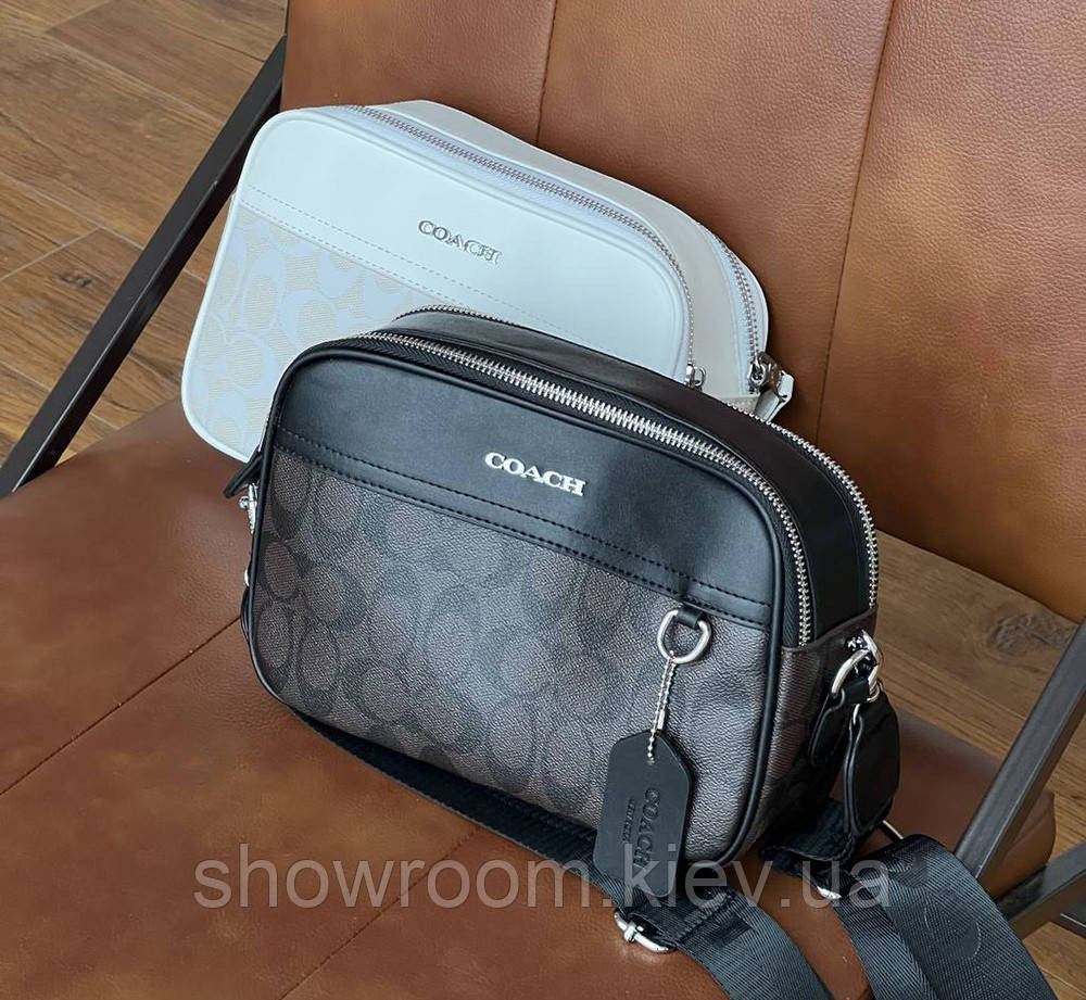 Чоловічі брендові сумки на плече Coach (1376-2) Київ - фото 6