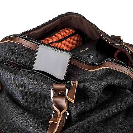 Дорожня сумка текстильна Чорна (Vintage) Київ