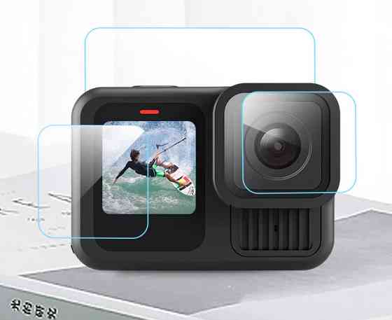 Стекло защитное GoPro 13 закаленное 9H 2.5D Telesin S6-FLM-07-TGP Киев