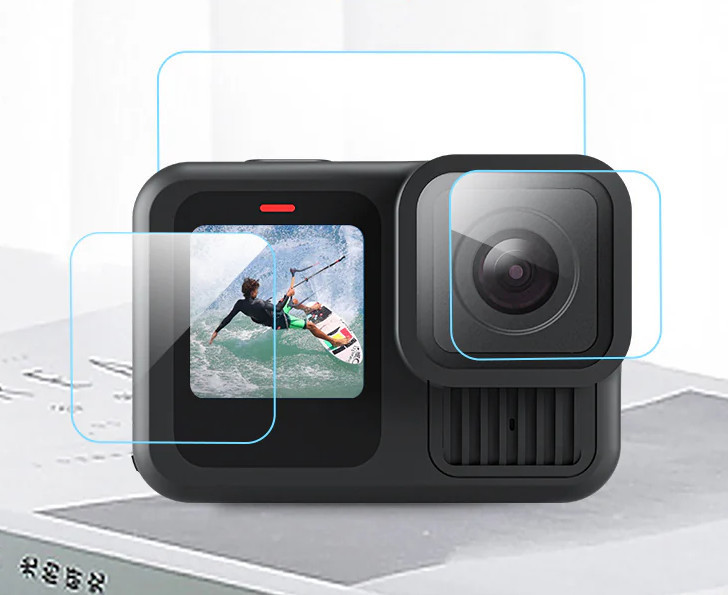 Стекло защитное GoPro 13 закаленное 9H 2.5D Telesin S6-FLM-07-TGP Киев - изображение 3