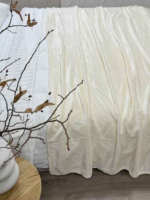 Ecotton Плед Ecotton 200х220 см Well Soft світло-молочний (11-9608 Coconut milk) Коломия - фото 1