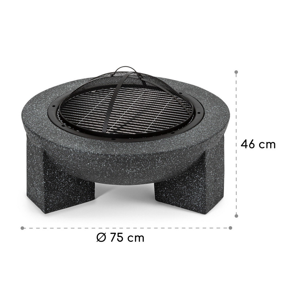 Гриль-чаша Troja Ø 75 см з іскроуловичем сталь MgO штучний камінь вогнетривкий (Німеччина, читати Рівне - фото 8