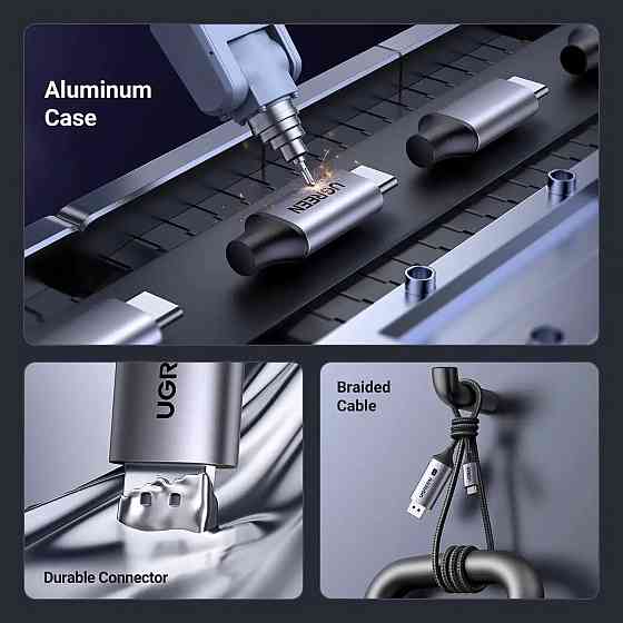 Кабель UGREEN CM556 USB-C to DisplayPort 8K Cable 1m(UGR-25157) (UGR-25157) Киев