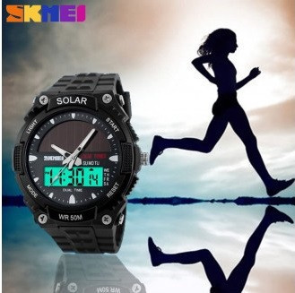 Чоловічий спортивний годинник Skmei 1049 із сонячною батареєю (Чорний) Вінниця - фото 4