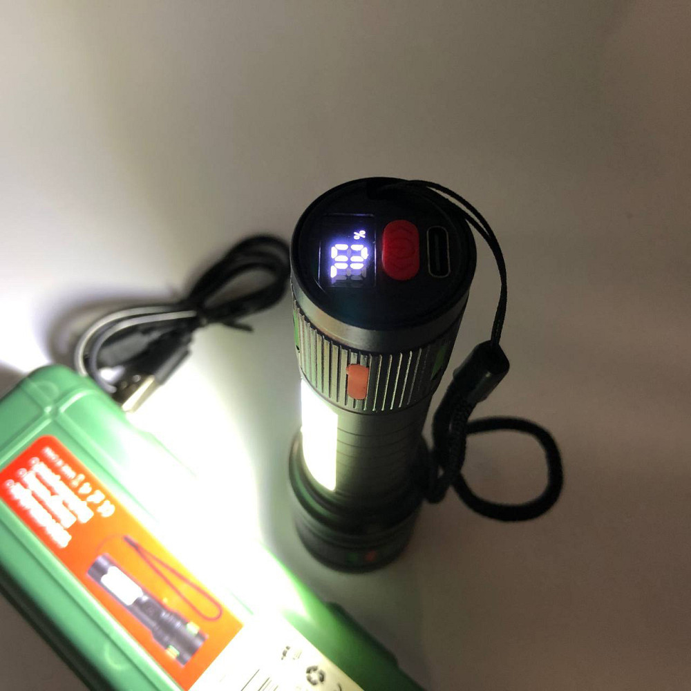 Светодиодный фонарик Аккумуляторный фонарь 623-TG+COB, Сильный фонарик, Тактический фонарь для армии UM-53 Львов - изображение 5