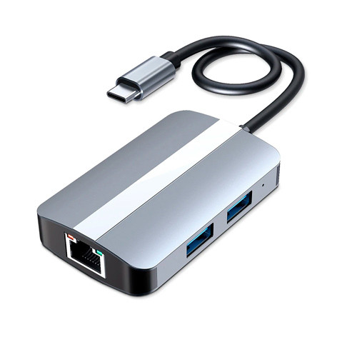 USB 3.0 Type-C - RJ45 Ethernet LAN адаптер і хаб 2x USB 2.0 3.0 SD TF Вінниця - фото 1
