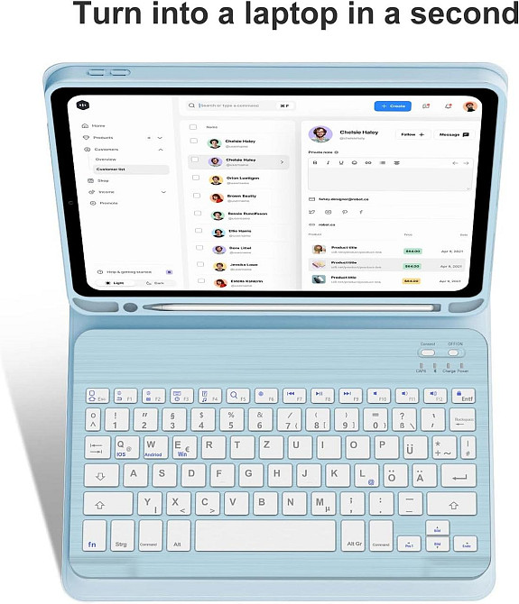 Чехол клавиатура для iPad A16 2025/iPad 10-го поколения (2022) A2696 / A2757 / A2777 Днепр - изображение 5