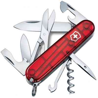 Ніж Victorinox Climber Transparent Red Blister (1.3703.TB1) Вінниця