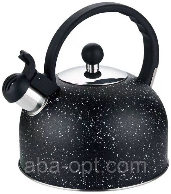Чайник зі свистком чорний граніт Лорд V 3 л (шт) Одеса - фото 1