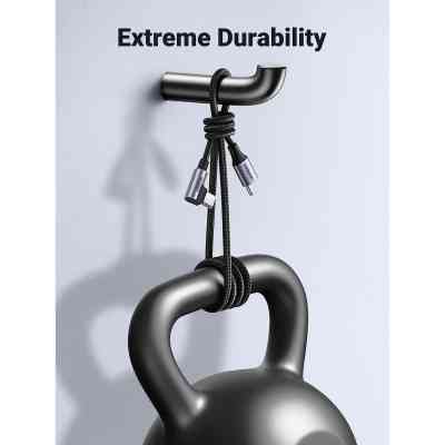 Дата кабель USB-C to USB-C 3.0m 60W US255 90-degree Angle Black Ugreen (80714) Винница