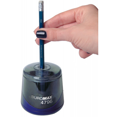 Точилка Buromax автоматична з контейнером Синя (BM.4796) Вінниця - фото 3