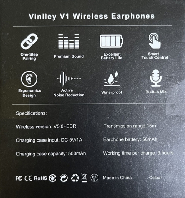 Блютуз Навушники: Vinlley V1. Харків - фото 3