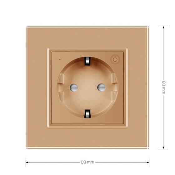 LIVOLO Розумна розетка EC з заземленням Livolo золото (VL-M7FCTC16AZ2-2AP) Коломия