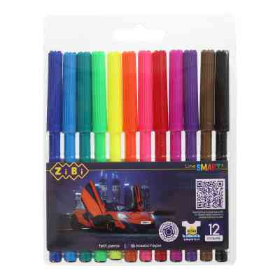 Фломастеры ZiBi SMART Line Машинка 12 цветов (ZB.2811) Винница
