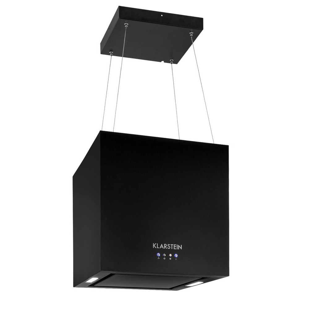 Островная вытяжка с люстрой 596 м³/ч Светодиодная панель EEC A черная (Германия, читать описание) Ровно - изображение 1