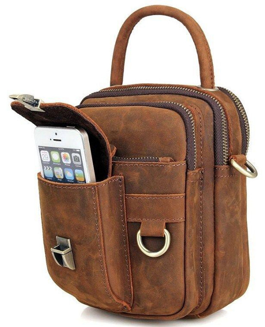 Сумка чоловіча в вінтажному стилі Коричнева (Vintage) Київ - фото 16