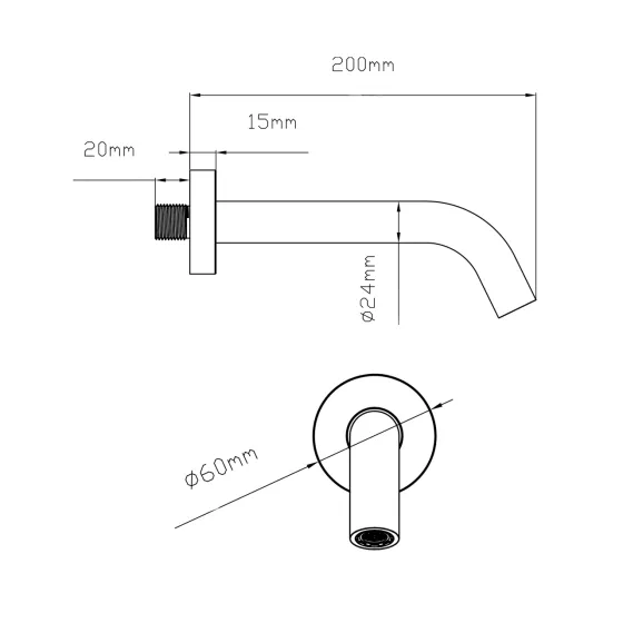 Вилив для систем прихованого монтажу Qtap Vytok 200 мм округлий QTVYT246CRM45930 Chrome Київ