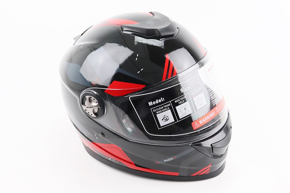 Шолом інтеграл, закритий BLD-М65 М (57-58см), ЧОРНИЙ/ЧЕРВОНО-СІРИЙ Київ - фото 1