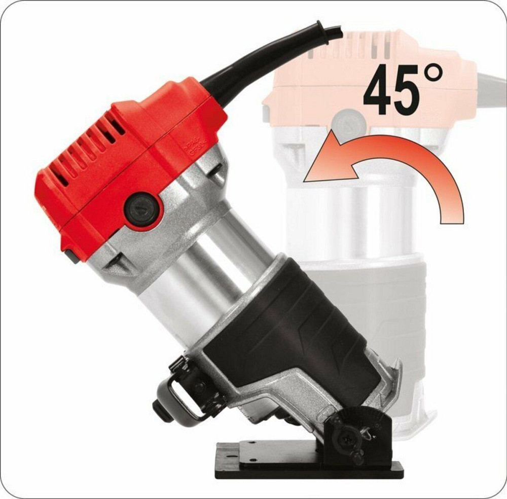 Фрезер ручний по крайці ламінатів мережевий YATO: 710 Вт, цанга Ø= 6, 8мм, хід- 20мм, нахил- 45° [4] Одесса - изображение 5