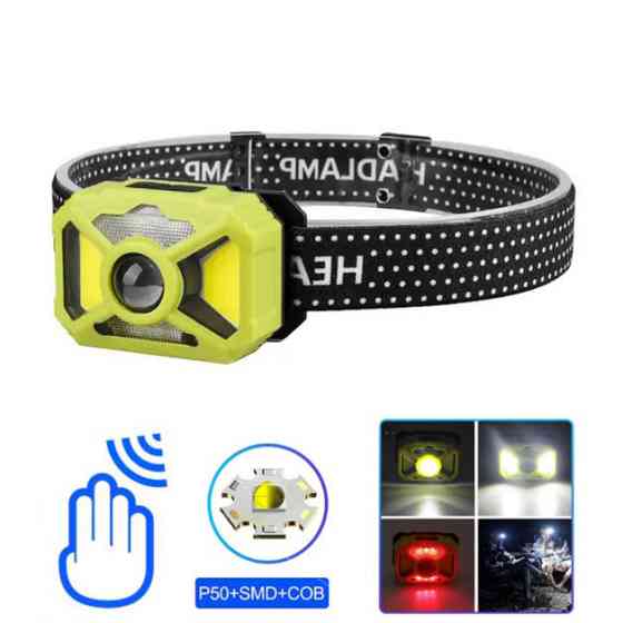 Ліхтар налобний 2323-P50+SMD+COB (white/red) SO-64 Київ
