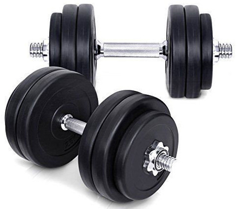 Гантелі набірні 2*15 кг бітумні розбірні з металевим грифом Київ - фото 1