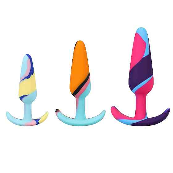 Набір анальних пробок Doc Johnson Mood Naughty 1 Kaleidoscope Trainer Set Sex Aura Київ