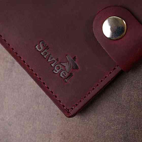 Модное женское винтажное портмоне Shvigel 16499 Бордовый Киев