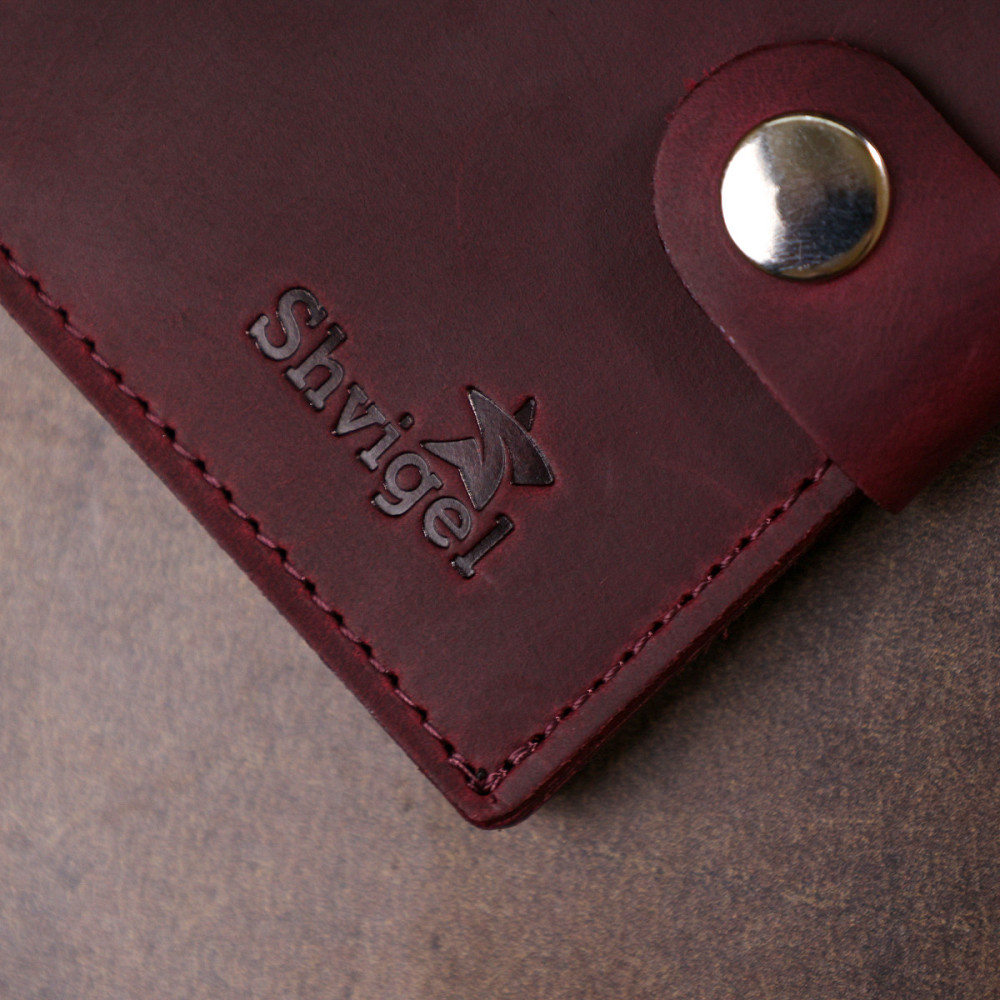 Модне жіноче вінтажне портмоне Shvigel 16499 Бордовий Київ - фото 1