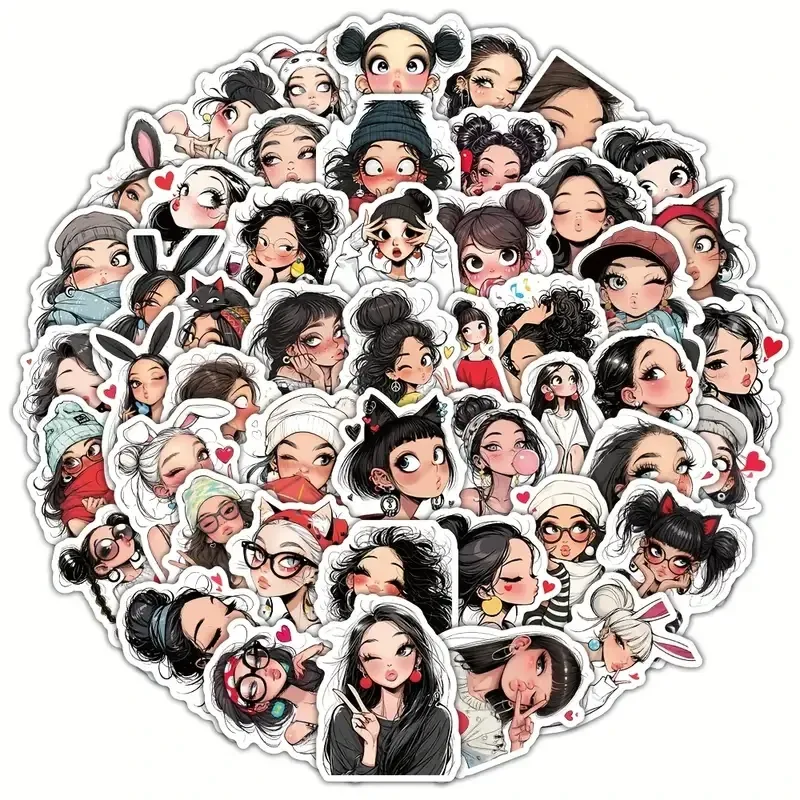 Набор виниловых стикеров девушки – 50 шт Киев - изображение 1