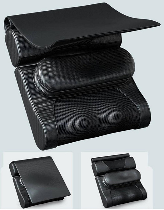 Подушка массажная роликовая Faercon F1-40 для шеи с подогревом и помпой (Черный) Винница - изображение 8