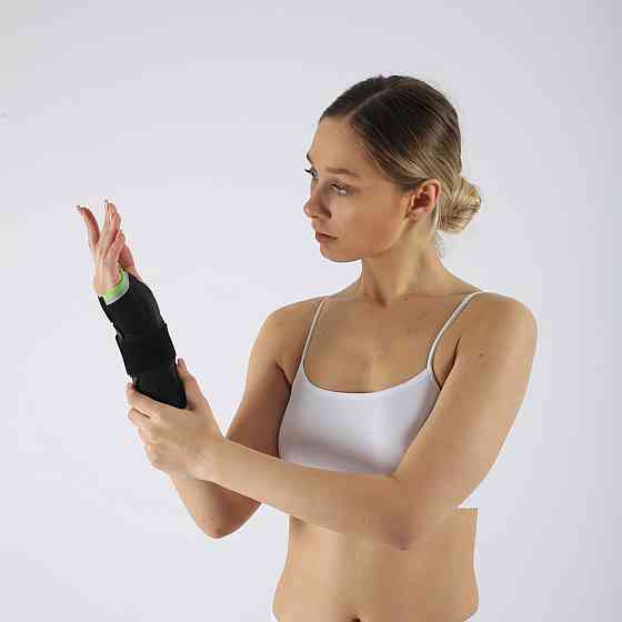 Бандаж на зап'ястя довгий з металевою пластиною на ЛІВУ руку HS19 ортез на зап'ястя Розмір S Кам'янець-Подільський