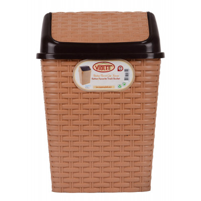 Контейнер для сміття Violet House 0752 Ротанг Cream 10 л (0752 Роттанг CREM 10 л) Вінниця - фото 1