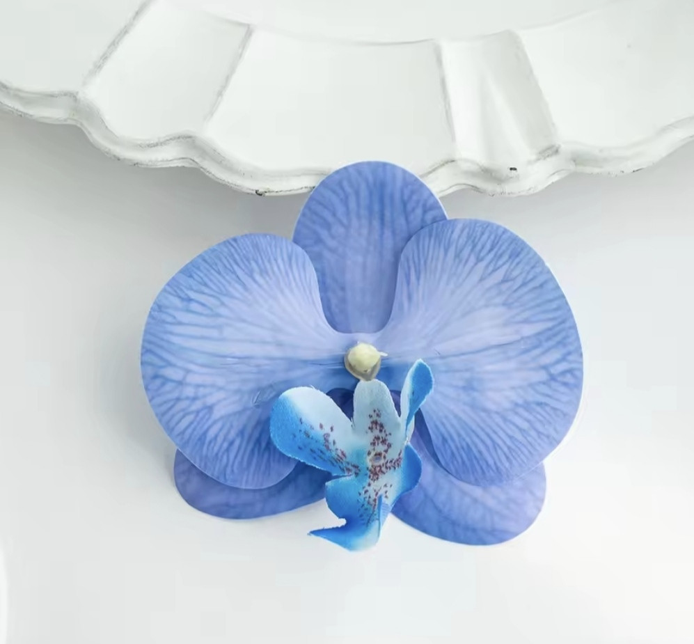 Затискач для волосся Орхідея Синій Сміла - фото 1