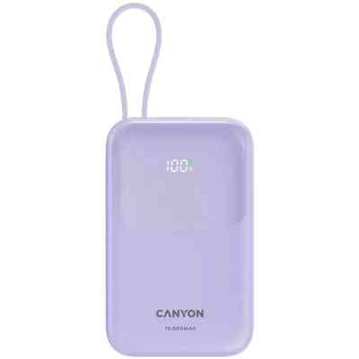 Батарея універсальна Canyon 10000mAh OnPower 101 PD/22.5W built-in cable Purple (CNS-CPB101PU) Вінниця