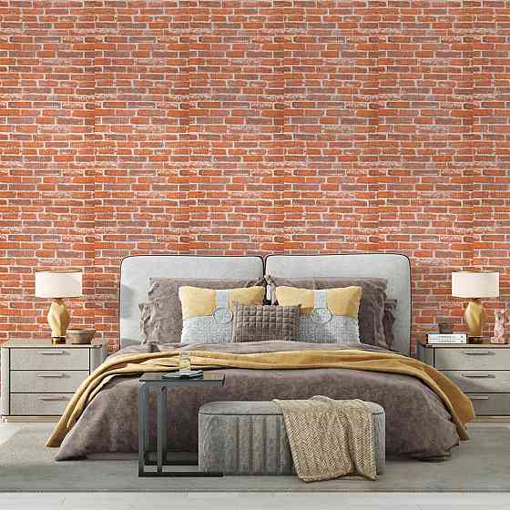 Самоклеющаяся 3D панель 3080х700х3мм Рыжий Екатеринославский Кирпич SW-00001762 Днепр