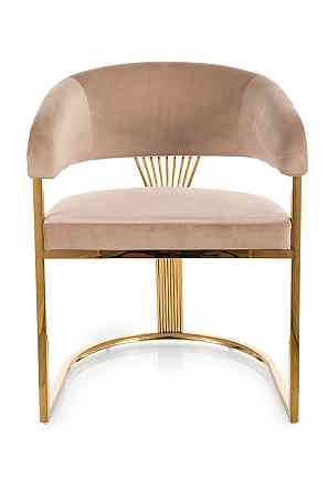Стілець CROWN VELVET золотий каркас/беж BL.28 Киев