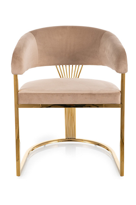 Стілець CROWN VELVET золотий каркас/беж BL.28 Киев - изображение 2