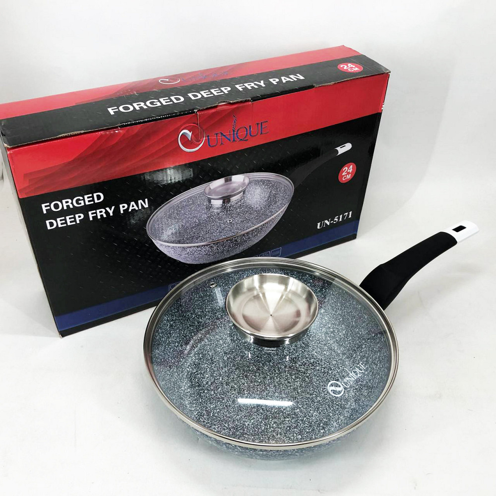 Сковорода для индукционного приготовления Unique UN-5171 24 см, Легкая в использовании сковорода XP-65 Львов - изображение 10