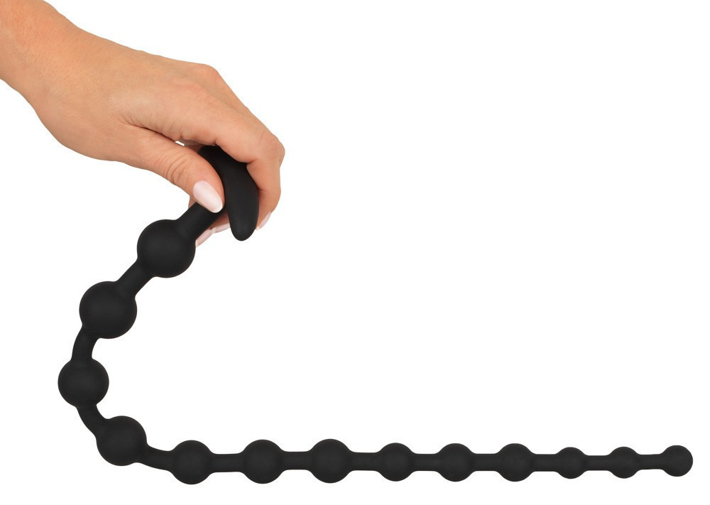 Анальний ланцюжок - Black Velvets Anal Beads Silicone Sex Aura Київ - фото 7