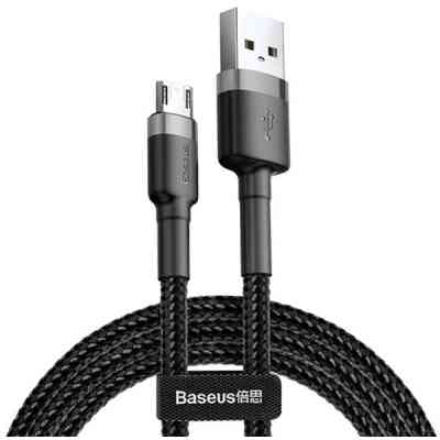 Дата кабель USB 2.0 AM to Micro 5P 2.0m 1.5A grey-black Baseus (CAMKLF-CG1) Вінниця
