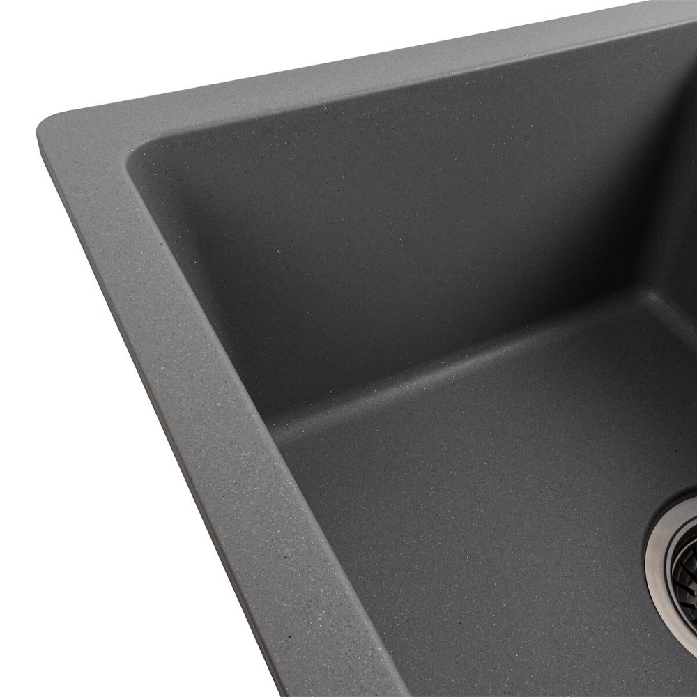 VALESO Гранітна мийка для кухні VALESO ZIRKONE 6250 матова Сірий металік Коломия - фото 2