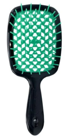 Щетка для волос черный с бирюзовым SMALL SUPER BRUSH Janeke Киев