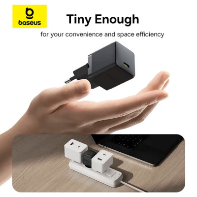 Зарядний пристрій Baseus Palm Fast Charger 1C 20W + Cable 1.0m Type-C 60W black (P10111602113-01) Вінниця - фото 7