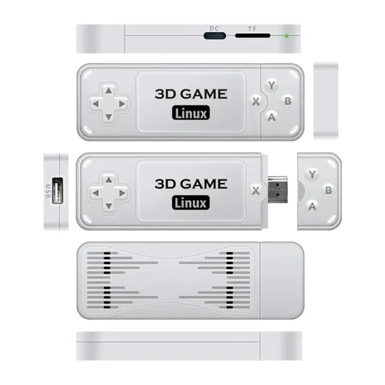 Ігрова приставка геймстик консоль Powkiddy Boyhom Y6 3D Linux Game Stick 128GB S905X2 + 11000 ігор Київ