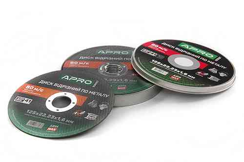 Диск відрізний металу ПРОФІ 125х1.6мм (зелений) у кейсі (10 шт. у кейсі) APRO Рівне