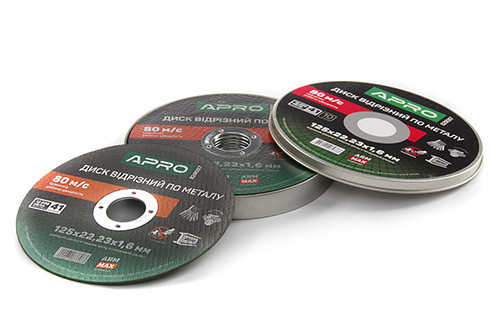 Диск отрезной металла ПРОФИ 125х1.6мм (зеленый) в кейсе (10шт в кейсе) APRO Ровно - изображение 1