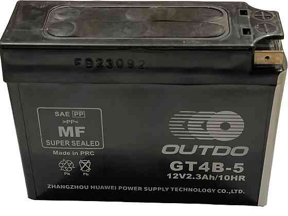 Акумулятор 12V 2,3А заливний Сузукі (113x39x89, чорний, mod:GT 4B-5) Мукачево