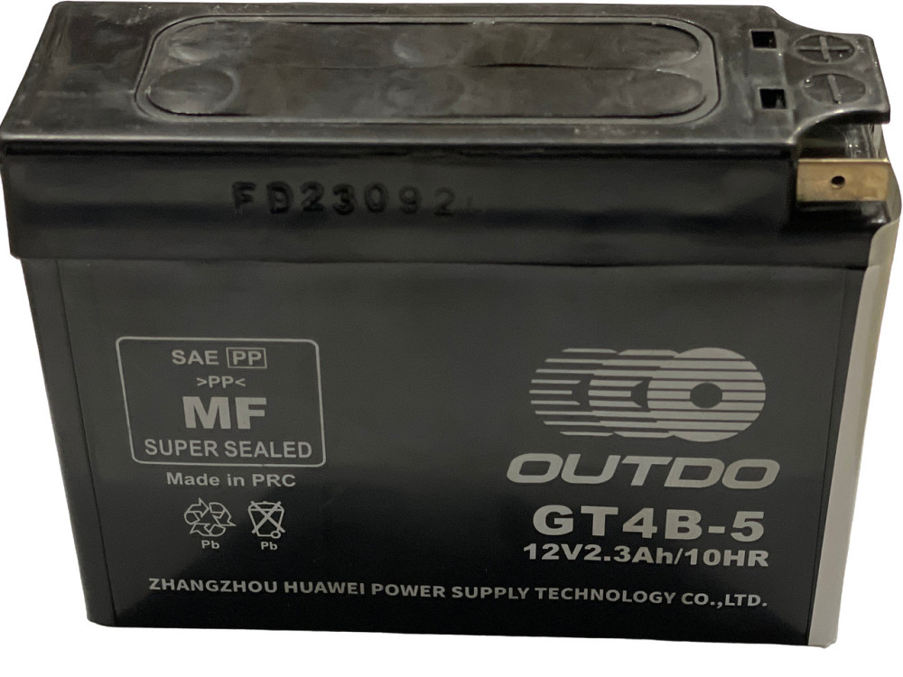 Акумулятор 12V 2,3А заливний Сузукі (113x39x89, чорний, mod:GT 4B-5) Мукачево - фото 1